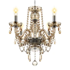 4 Lights Crystal Chandelier Glass Ceiling Pendant Fixture Lighting E12 Elegant