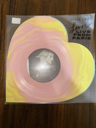 IN HAND Taylor Swift Lover Live From Paris Heart Shaped Vinyl 2LP - Picture 3 of 9
