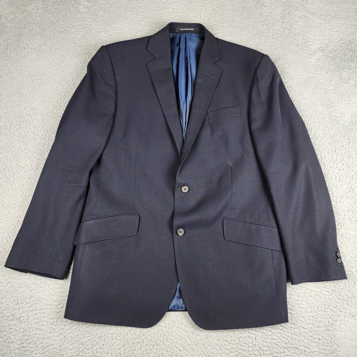 Richard James Blazer Mens 42 Blue Savile Row Bespoke Suit Jacket
