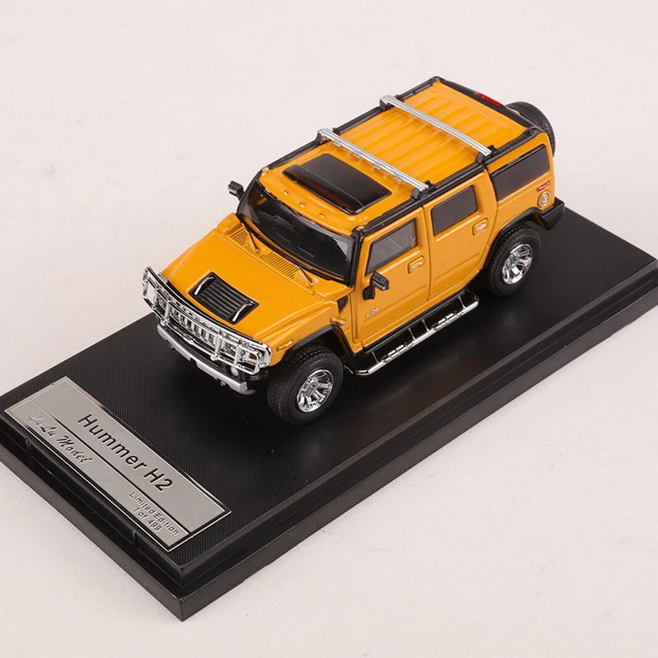 LuLu Model 1/64 Scale Hummer H2 SUV Yellow Diecast Car Model Toy Gift NIB - Image 2 of 4