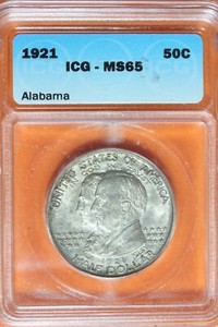 1921-ICG  50c Alabama Centennial Commemorative Half Dollar #B40719