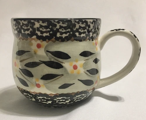 1 Vintage Temp-tations by Tara Tesher Old World Black 12 Oz Coffee Tea Mug VGUC