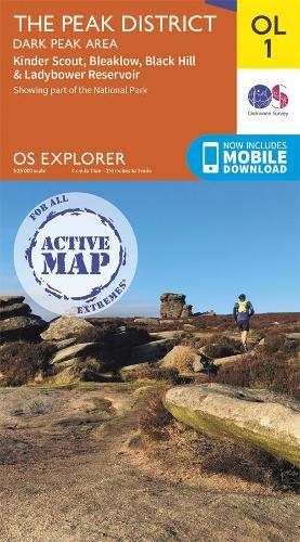 OS Explorer Map Active OL1 The Peak District: Dark Peak Area (OS Explorer Active - Image 4