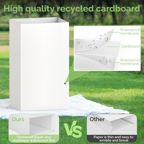 4 Pack Extra Large Disposable Trash Cans Reusable Portable Garbage Can 13 Gall - Picture 4 of 7
