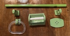 Vintage 7 pc. MCM Green Bathroom Fixture Porcelain Ceramic Set