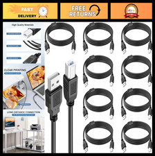 10 Pack 6FT USB A to B Printer Cables, High-Speed Compatible with HP, Canon, Eps