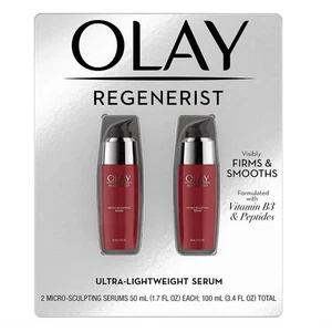 Best Deal - Olay Regenerist Micro-Sculpting Serum- 2 Pack -  3.4 oz 100 mL Total