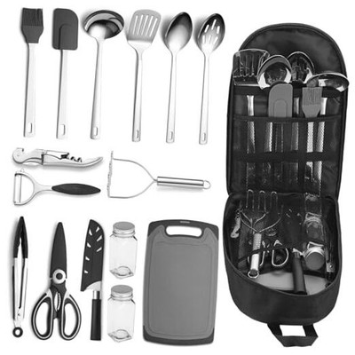 Camping Essentials Accessories Camping Gear Must Haves, Cooking Utensils Set 