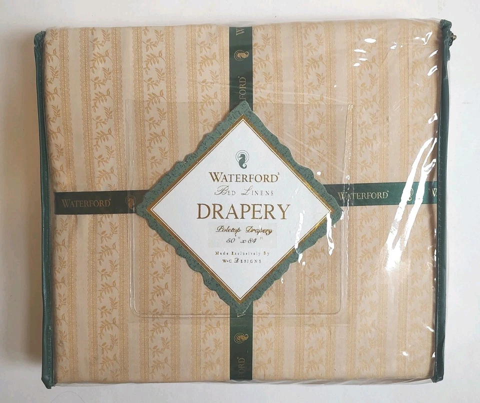 Waterford Grafton 1 Drape Panel Pole Top Drapery Ivory Floral Curtain 50 x 84 " - Image 2 of 4