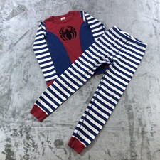 Hanna Andersson Pajama Set Kids 8 Spider-Man Striped Organic Cotton Marvel