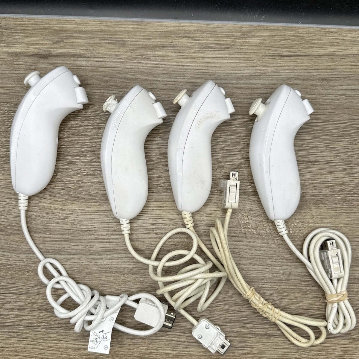 4 Nintendo Wii Nunchuck White Official RVL-004 Lot of 4 OEM | eBay