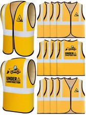 12 PCS Kids Construction Vests Party Supplies Toddler Worker Costume 3-8