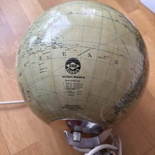 schöner alter JRO-Verlag München Globus Erdglobus Roth Globe 29cm Holz-Chromfuß