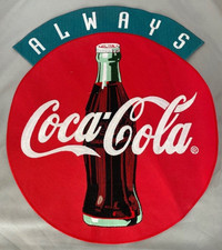 Vintage Large Coca Cola Coke Patch large round red background 15"