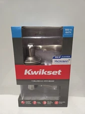 Kwikset Privacy Bed And Bath Door Lever In Satin Nickel
