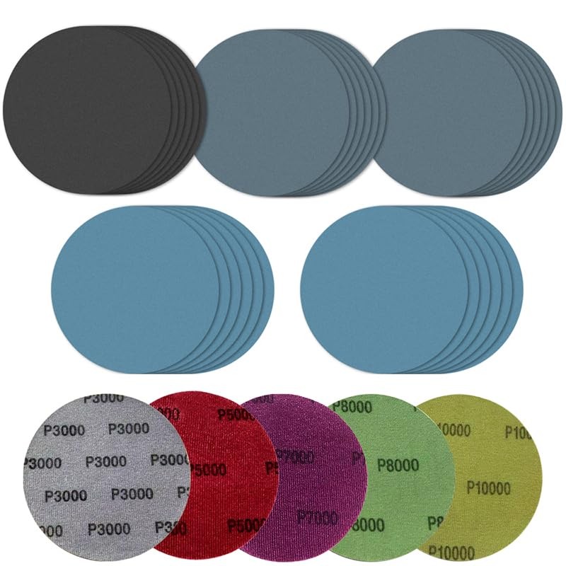 Disques de ponçage 150mm lot de 30 pièces avec grains assortis 3000 à 7000