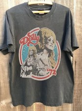 Vtg Dolly Parton 72 Tour Graphic Charcoal Uni...