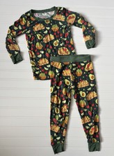 Little Sleepies Taco Time Bamboo Pajamas 18-24M Long Sleeve 2 Piece PJs Green
