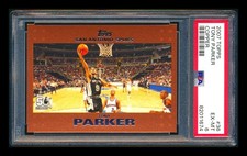 2007-08 TOPPS #36 TONY PARKER COPPER PARALLEL SPURS HOF #22/50 PSA 6 NEAR MINT!
