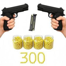 BB Bullet Airsoft Toy Pistols 2-Pack   Army Style Mouser Kids Shooting Gun Set