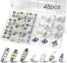 48pcs Led Interior Car Lights Kit 6500k White Interior Bulbs Replacement 194 T 48pcs Led Interior Car Lights Kit 6500k White Interior Bulbs Replacement 194 T
