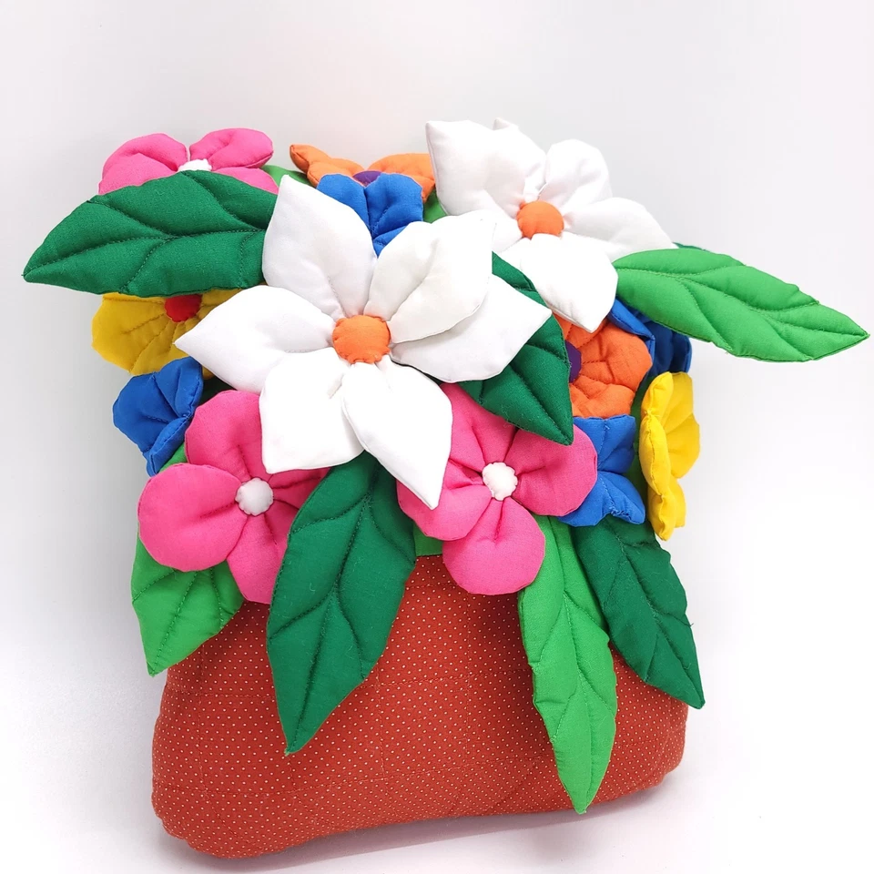 Almohada Decorativa Casa de Sombrero Kitsch Primavera Verano Flores Floral 3D Foto 3 de 4