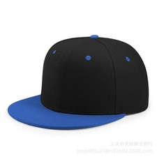 Unisex Snapback Baseball Cap Flat Brim Hip Hop Hat Men Women Solid Color