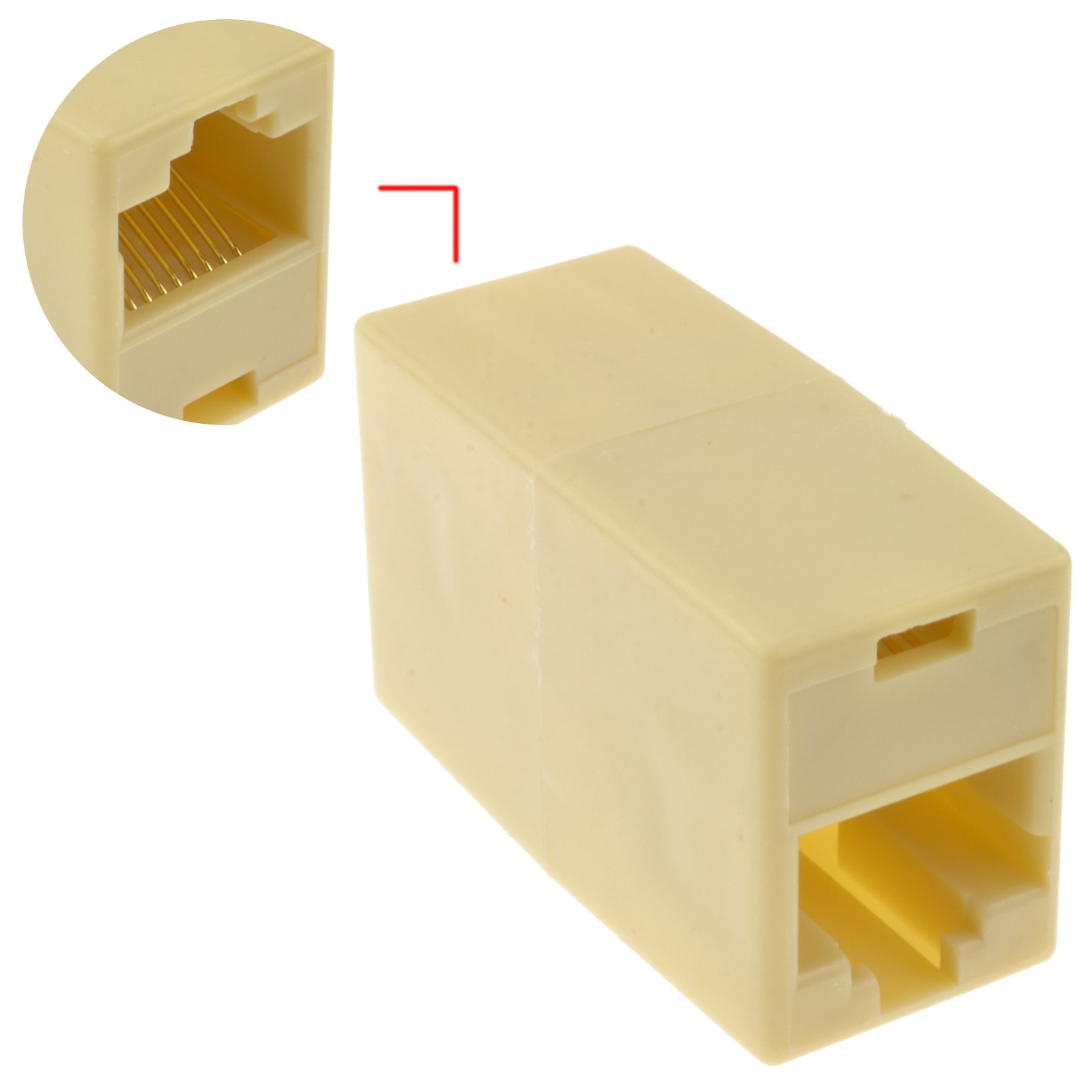 RJ45 Cat5e Inline Coupler Joiner Straight for extending LAN Network cables