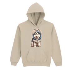 Siberian Husky Puppy Dog Animals Kids Hoodie Childrens Hooded Jumper Design