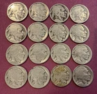 VINTAGE Coin Lot of 16 Buffalo Nickels 1913-1938 Dateless As Shown