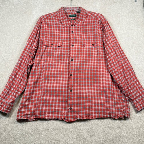 Orvis Herren Herren XXL Classic Fit Hanf Kariert Button Down Langarm Hemd - Bild 3 von 6