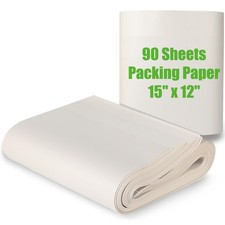 15" x 12" Packing Paper for Moving Supplies, 90 x 12",90 Sheets, White