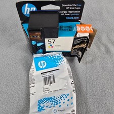 Genuine HP 56 57 Black Tri-Color Inkjet Ink Cartridges Lot of 2 C6656A C6657A