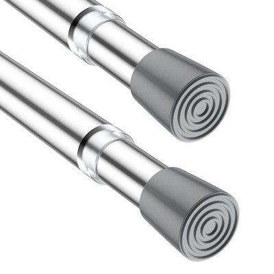 Spannstange 80-150cm 2er Pack Silber Ausziehbar Gardine 2P, Silber