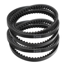 2Pcs 3LX470 Rubber V Belt, 47" Length x 0.37" Width x 0.22"Thick Industrial Belt