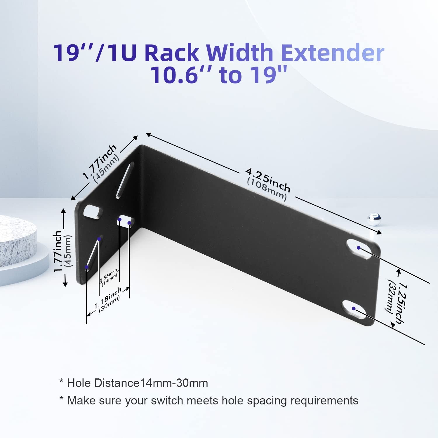 Kit de montage en rack et oreilles réglables pour switch Netgear et Cisco