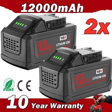 2/1 PACK For Milwaukee For M18 12Ah Lithium Capacity Battery 48-11-1820 Battery