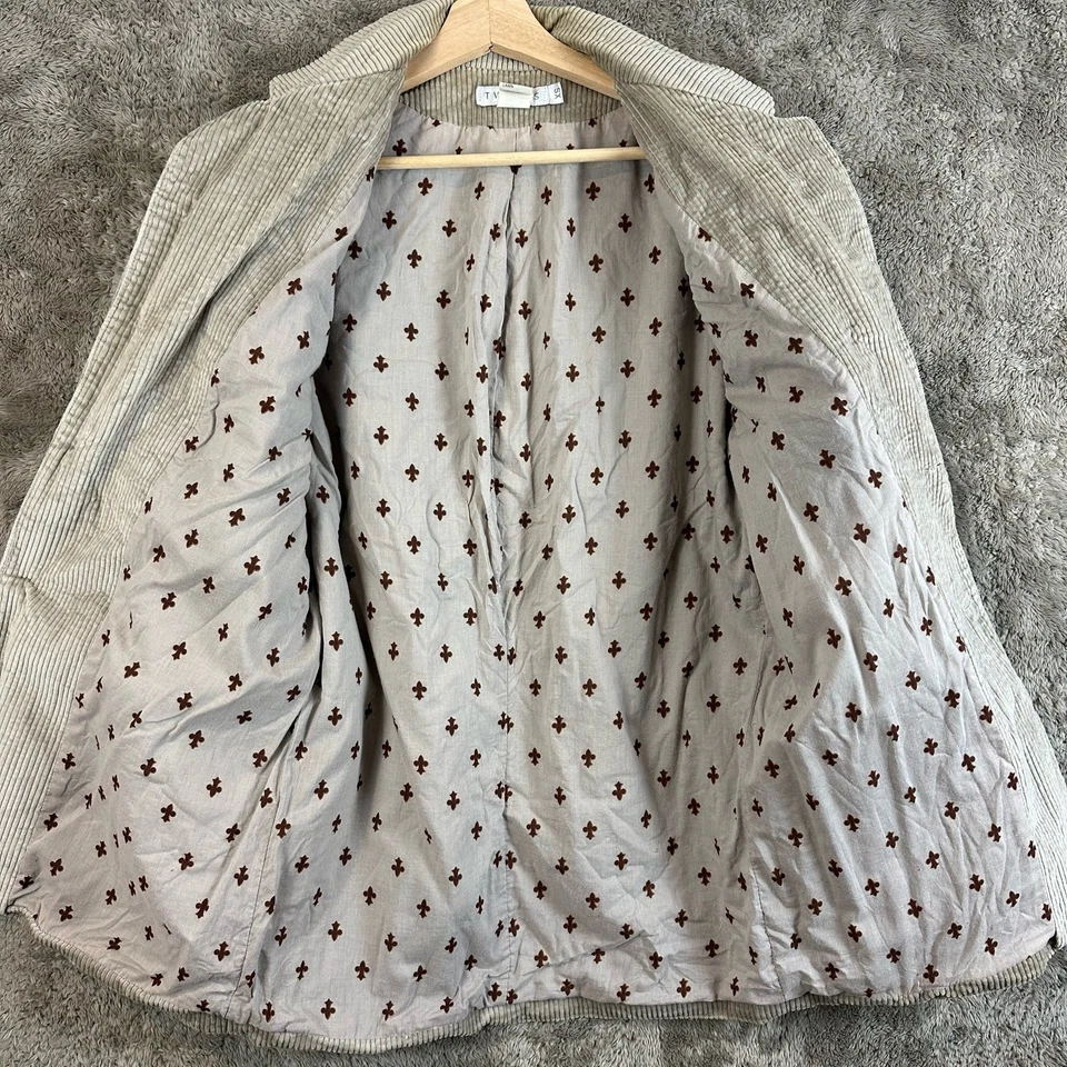 Tweeds Corduroy Blazer Jacket Longline Tan Beige Women's XS Extra Small - Image 3 of 4