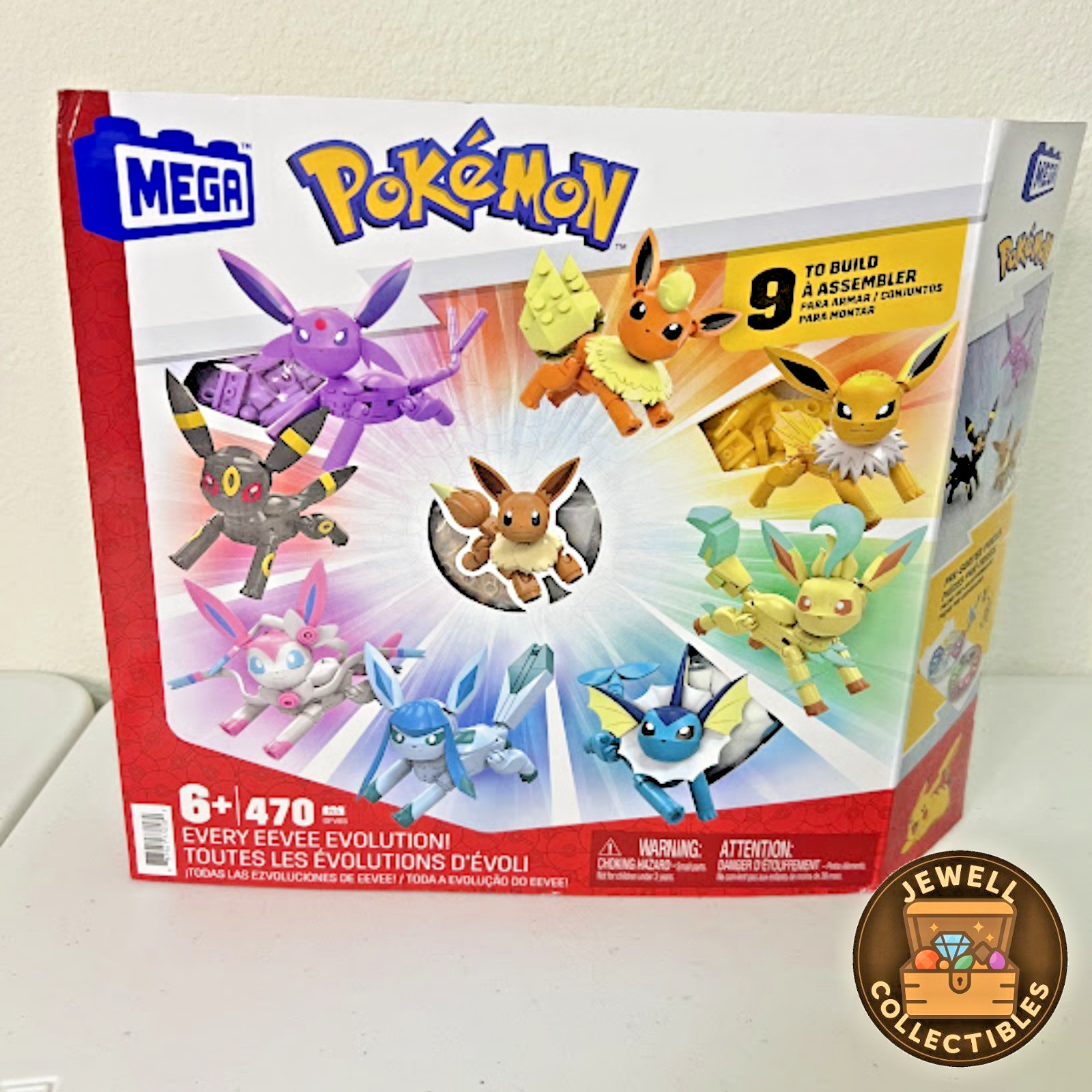Pok&eacute;mon Mega Bloks Every Eevee Evolution Set 470pcs NIB &ndash;