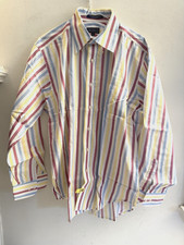 J McLaughlin Mens Button Down Shirt Size L Striped Long Sleeve Xlnt