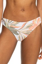 Roxy Beach Classics Printed Hipster Bikini Bottom White Multi Women's XL