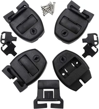4 Set Hot Tub Spa Cover Locks w/Key Pinch Center Release - Style 2, Black 