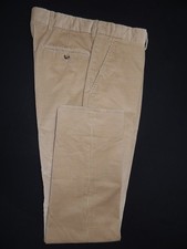 Yves Saint Laurent Men's Flat Front Beige Corduroy Trousers Pants 32X31