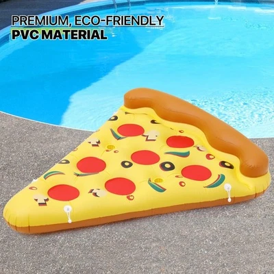 LATERN Riesige aufblasbare Schwimm-Pizza, 180cm x 150cm PVC Pool Luftmatratze