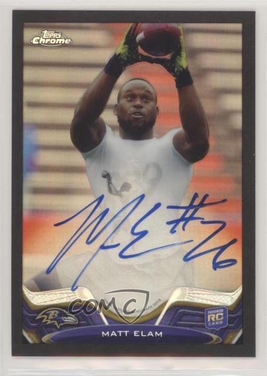 Matt Elam Topps Chrome #207 Black Refractor-Autograph