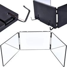 Adjustable Trifold Mirror - 360 Degree 3-Way Barber Mirror for Hanging or Wal...