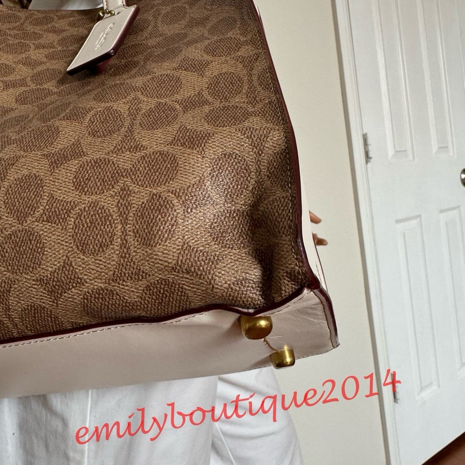 NEW Coach 31210 Charlie Carryall In Signature Canvas Leather Shoulder ...