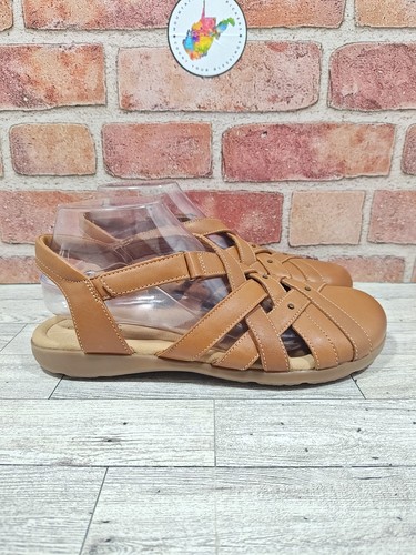 Clarks Elizabelle Sea Leather Fisherman Comfort Sandals Women's Size 9.5 - Picture 4 of 8