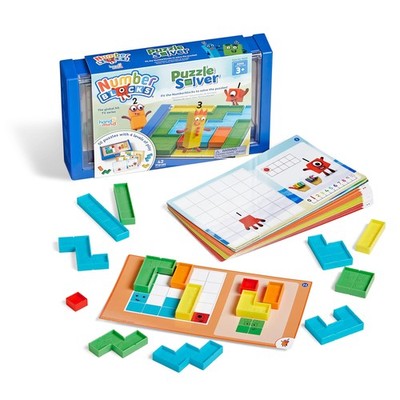 hand2mind Numberblocks Puzzle Solver, Brain Teasers, 16 pieces, Multicolor 