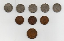 CYPRUS 1934/1944 - 1/2 Piastre / 1 Piastre - Lot Of 9 Coins
